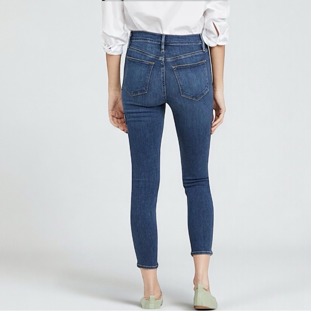 Frame Le High Skinny Crop Jeans Sulham Wash Size 31 - Picture 2 of 4